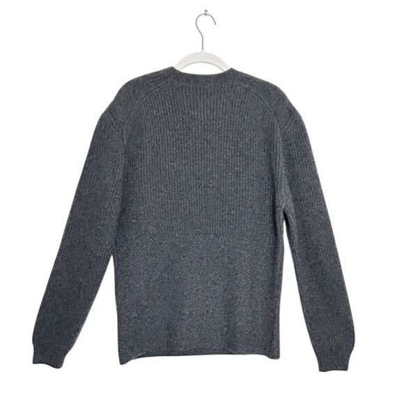 Brett Johnson Men's Italian Merino Cashmere Blend CrewNeck Sweater in Gray- Sz L - Picture 2 of 6